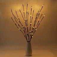 🌿 enchanting led branch lights: battery-powered willow twig decorative lights for home holiday party decoration логотип