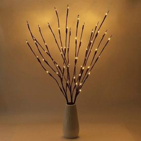 img 4 attached to 🌿 Enchanting LED Branch Lights: Battery-Powered Willow Twig Decorative Lights for Home Holiday Party Decoration