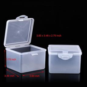 img 2 attached to 📦 SATINIOR Clear Plastic Beads Storage Containers Box 6 Pack with Hinged Lid - Ideal for Beads and More (3.85 x 3.46 x 2.75 Inch)