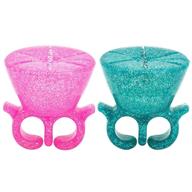 🧜 tweexy wearable nail polish holder ring: your ultimate manicure and pedicure accessory set - flamingo & mermaid, 2-pack! logo