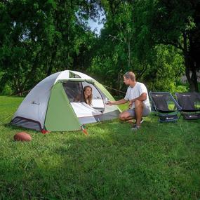 img 2 attached to 🏕️ MOON LENCE Camping Tent: 1 & 2 Person Backpacking Tent | Lightweight, Waterproof, Windproof, & Anti-UV | Ideal for Hiking, Fishing | Easy Setup & Portable