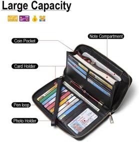 img 2 attached to 👜 CLUCI Capacity Designer Wristlet Billfolds: Stylish Women's Handbags, Wallets, and More!