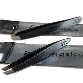 img 3 attached to Get Precise with Zizzili Basics Limited Edition Ombre Tweezer Set - Classic and Mini Slant Perfect for Eyebrow and Facial Hair Removal