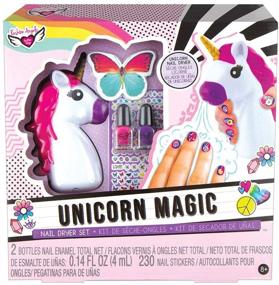 img 4 attached to 🦄 Unicorn Magic Nail Kit - Nail Polish, Nail Dryer 12128, Manicure Kit for Girls (Ages 8 and Up) Pretty Pedi Spa Gift Set