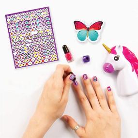 img 1 attached to 🦄 Unicorn Magic Nail Kit - Nail Polish, Nail Dryer 12128, Manicure Kit for Girls (Ages 8 and Up) Pretty Pedi Spa Gift Set