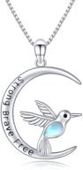 🕊️ waysles hummingbird necklace: engraved moonstone pendant for women - a symbol of strength and freedom logo