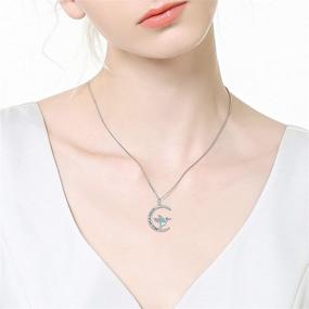 img 1 attached to 🕊️ Waysles Hummingbird Necklace: Engraved Moonstone Pendant for Women - A Symbol of Strength and Freedom