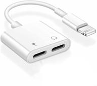 🔌 [сертифицировано apple mfi] 2-в-1 кабель-зарядка и разветвитель dual lightning для iphone 12/11/xs/xr/x/8/7/6/ipad - поддержка звонков, зарядки и контроля музыки логотип