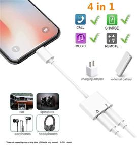 img 3 attached to 🔌 [Сертифицировано Apple MFi] 2-в-1 кабель-зарядка и разветвитель Dual Lightning для iPhone 12/11/XS/XR/X/8/7/6/iPad - Поддержка звонков, зарядки и контроля музыки