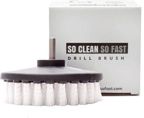 img 4 attached to Fast-Cleaning Drill Attachment for Delicate Surfaces – Effortlessly Scrub Fiberglass Tub, Microfiber Upholstery, Automotive Carpet, Boat Seat, Vinyl Floor – 5 Inch Soft White Bristle Diameter