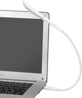 💡 bubosper usb light - 14 led, 3 brightness settings, flexible gooseneck for laptops, white logo