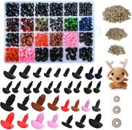 👀 safety eyes and noses for amigurumi: 393pcs assorted sizes stuffed animal eyes with eye washers and plastic teddy bears noses logo