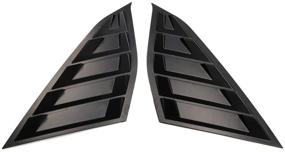 img 1 attached to 🚘 YUZHONGTIAN Matte Black Window Scoop Louvers Cover for Honda Accord 2018-2021 - Premium ABS, Set of 2
