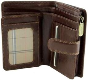 img 4 attached to 👜 Stylish Italian Brown Soft Leather Large Purse/Wallet for Women - Visconti Monza-11