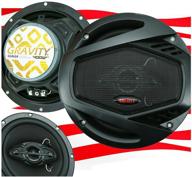 🔊 gravity sgr654 6.5 inch 4-way car audio speakers - 800w max power handling - moisture resistant - full range sound - pair logo