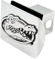 university of florida gators bright polished chrome metal trailer hitch cover with gator head emblem - fits 2 inch auto car truck receiver - ncaa college sports logo logo