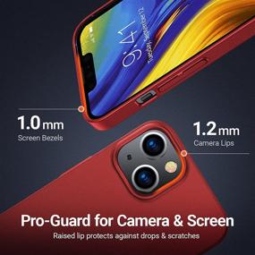 img 1 attached to TORRAS Slim Fit iPhone 13 Case - Ultra-Thin Lightweight Full Protection, Velvety Feel, High-Grade Matte Hard Back Phone Case for iPhone 13 6.1'' 5G 2021 (Product Red)