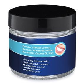 img 1 attached to 🌟 GlowAmaze Activated Coconut Teeth Whitening Charcoal Powder - Pure, Safe Natural Whitening for Healthier Teeth & Gums - Enamel Strengthening & Mouth Health Improvement - 2 fl oz / 59 ml (2 oz)