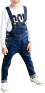 boys' denim bib overall toddler unisex casual blue thin washed denim overall pants: stylish and durable everyday wear logo