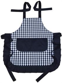 img 3 attached to 🎁 Cotton Lovely Lady's Kitchen Fashion Cooking Baking Aprons: Check Plaid Apron with Pockets for Mother's Day Gift, Plus Size - Dimensions: 31 x 28 Inches