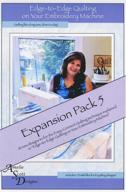 🧵 enhance your embroidery machine with amelie scott designs' edge-to-edge quilting expansion pack 5 cd logo