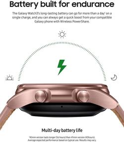 img 1 attached to 📱 Восстановленный Samsung Galaxy Watch 3 (41 мм, GPS, Bluetooth) Mystic Bronze - Американская версия: лучшее предложение умных часов!