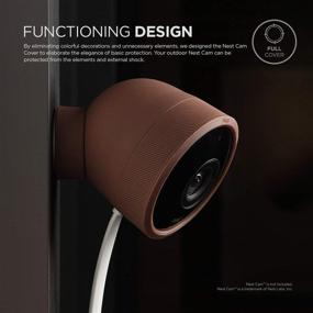 img 3 attached to 📷 elago Silicone Cover for Nest Cam Outdoor Security Camera - All Weather Protection, Easy Installation [2 Pack of 3 Pcs, Dark Brown] (NOT Compatible with 2021 Battery Model)