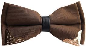 img 2 attached to Men's Accessories: Adjustable Tuxedo Bowties in Black and Gold