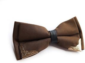 img 1 attached to Men's Accessories: Adjustable Tuxedo Bowties in Black and Gold