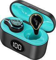 🎧 advanced wireless headphones: bluetooth v5.0 true wireless earbuds with clear binaural call, 6d stereo sound, and 20m bluetooth range - mini tws earbuds with 120h playtime and elegant led charging case logo