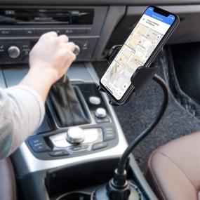 img 3 attached to 📱 Kuelor Car Cup Holder Phone Mount: Adjustable Long Arm Cell Phone Holder for iPhone, Samsung, and GPS with 360° Rotatable Cradle