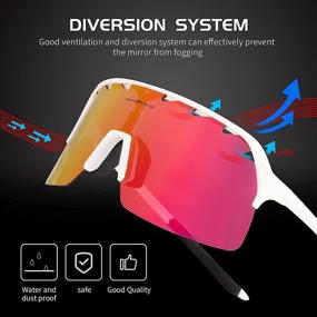 img 1 attached to 🕶️ KAPVOE Polarized Cycling Glasses: Versatile TR90 Sports Sunglasses with 4 Interchangeable Lenses for Men and Women