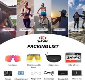 img 2 attached to 🕶️ KAPVOE Polarized Cycling Glasses: Versatile TR90 Sports Sunglasses with 4 Interchangeable Lenses for Men and Women