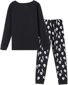 img 2 attached to 🌟 Glow in the Dark Skull Boys Pajamas - MyFav Cotton Long Sleeve Casual Sleepwear with Snug Fit