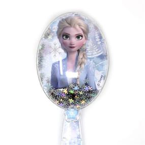 img 1 attached to Frozen 2 Silver Snowflake Confetti Hair Brush for Girls - Enhanced SEO