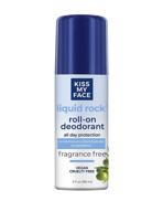 🧴 kiss my face liquid rock roll-on deodorant: fragrance-free, unscented - 3 fl oz logo