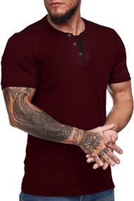 img 4 attached to Rela Bota Men's Slim Fit Short Sleeve Sweatshirt: Stylish Clothing and Shirts