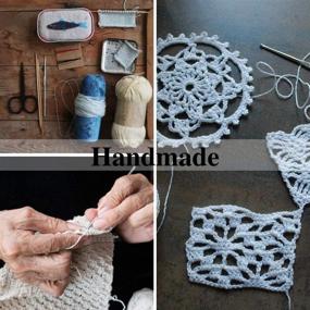 img 1 attached to IDONGCAI Boho Halloween Macrame Coasters: Stylish Round Mats for Your Dreams