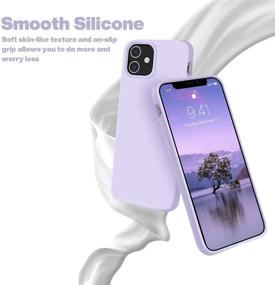 img 2 attached to 📱 OTOFLY iPhone 12 Case and iPhone 12 Pro Case 6.1 inch (2020), [Silky Soft Touch] Premium Liquid Silicone Rubber Bumper Case, Full-Body Protective (Cloud Mauve)