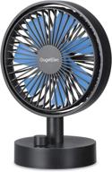 💨 gagetelec 6.5 inch 5200mah battery operated rechargeable fan: portable desk fan with 10 speeds, usb and quiet operation - ideal for office, bedroom, and personal use (black) logo