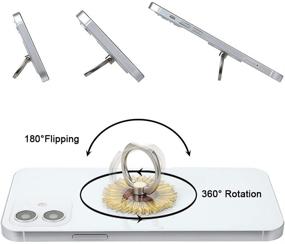 img 2 attached to Бонома 3 Пакет Держатель для Кольца для мобильного телефона: Стильный вращающийся кикстенд для iPhone, Samsung, LG и других - Дизайн в виде цветка.