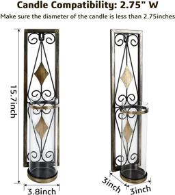 img 3 attached to 🕯️ MISUMISO Wall Sconces Candle Holders - Elegant Metal Acrylic Wall Decor with Exquisite Art Design for Living Room, Bathroom, Dining Room - Set of 2