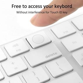 img 2 attached to 🖥️ ProElife Ultra Thin Keyboard Cover Skin - Clear TPU Protector for 2021 Apple New iMac 24 inch M1 Chip Magic Keyboard with Numeric Keypad and Touch ID Model A2520 - 0.12 mm Soft Accessories