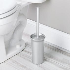 img 3 attached to 🚽 InterDesign Metro Silver Aluminum Toilet Bowl Brush and Holder - Rustproof Bathroom Cleaning Storage