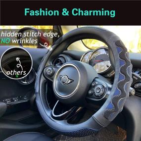 img 3 attached to PINCTROT Steering Wheel Cover Great Grip With 3D Honeycomb Anti-Slip Design Interior Accessories