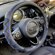 pinctrot steering wheel cover great grip with 3d honeycomb anti-slip design interior accessories logo