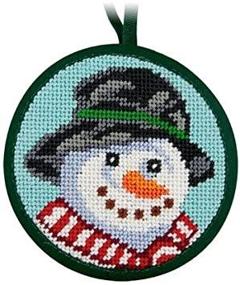 img 1 attached to Набор для вязания с рождественским орнаментом "Снеговик"