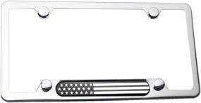 img 4 attached to MULL Stainless Chrome License American Exterior Accessories