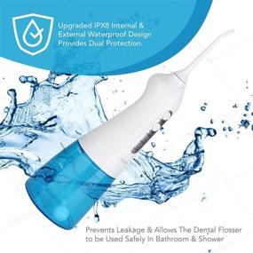 img 1 attached to Enlite Water Flosser - Advanced Cordless Rechargeable Water Pick Teeth Cleaner with 3 Modes, 300ML IPX8 Waterproof Easy-Clean Water Tank, Multiple Jet Heads - Optimal for Teeth Hygiene