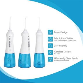 img 3 attached to Enlite Water Flosser - Advanced Cordless Rechargeable Water Pick Teeth Cleaner with 3 Modes, 300ML IPX8 Waterproof Easy-Clean Water Tank, Multiple Jet Heads - Optimal for Teeth Hygiene